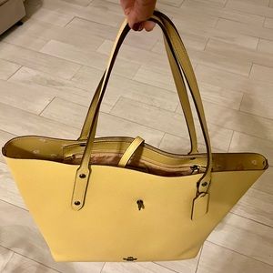 SALE Coach leather shopping tote bag EUC